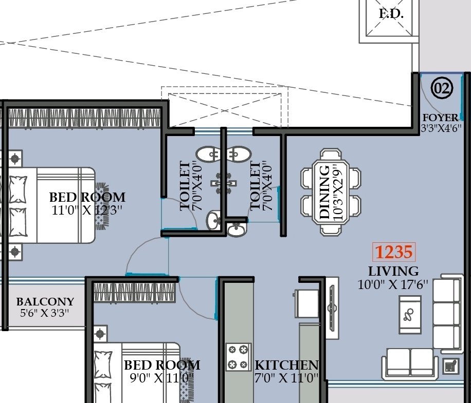 2 BHK & 3 BHK FLAT IN PUSHPAK NAGAR