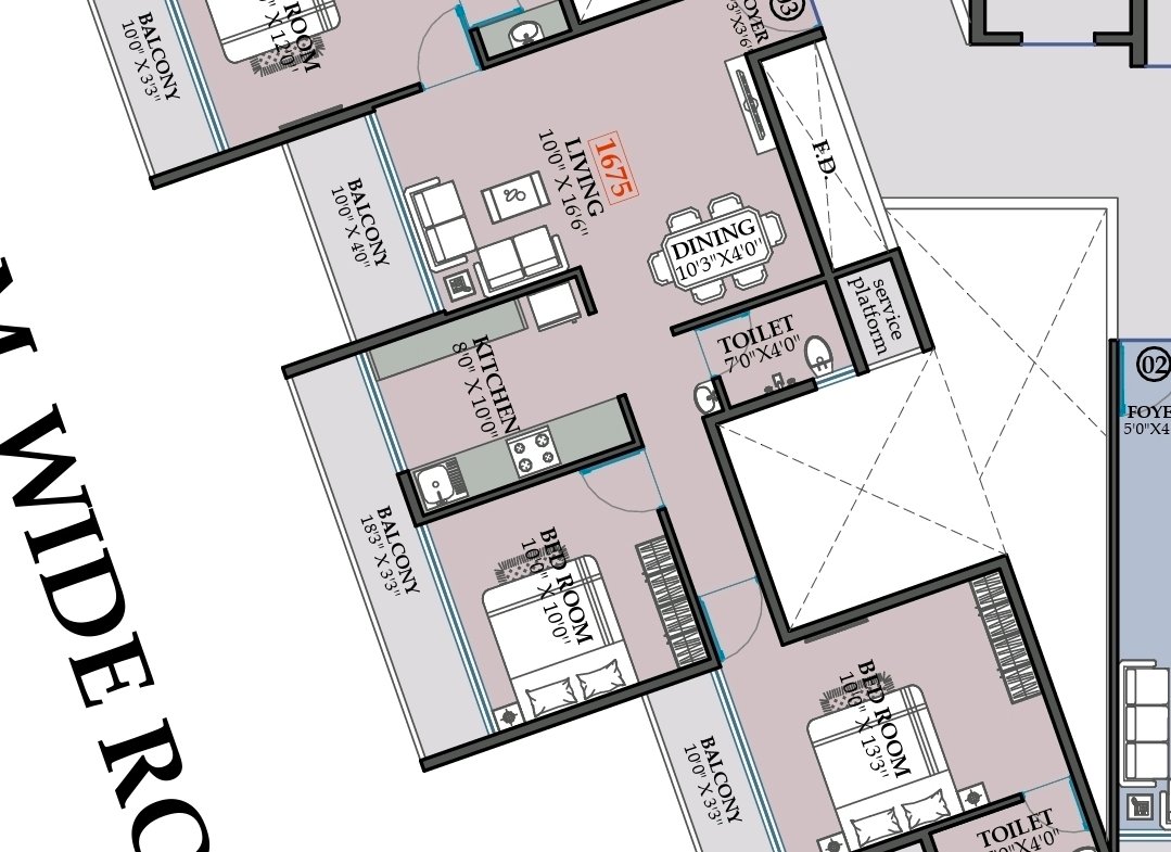 3 BHK FLAT IN PUSHPAK NAGAR