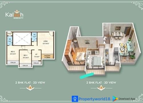 2 BHK & 3 BHK Apartments Pushpak Nagar”Kalash Serenity”,