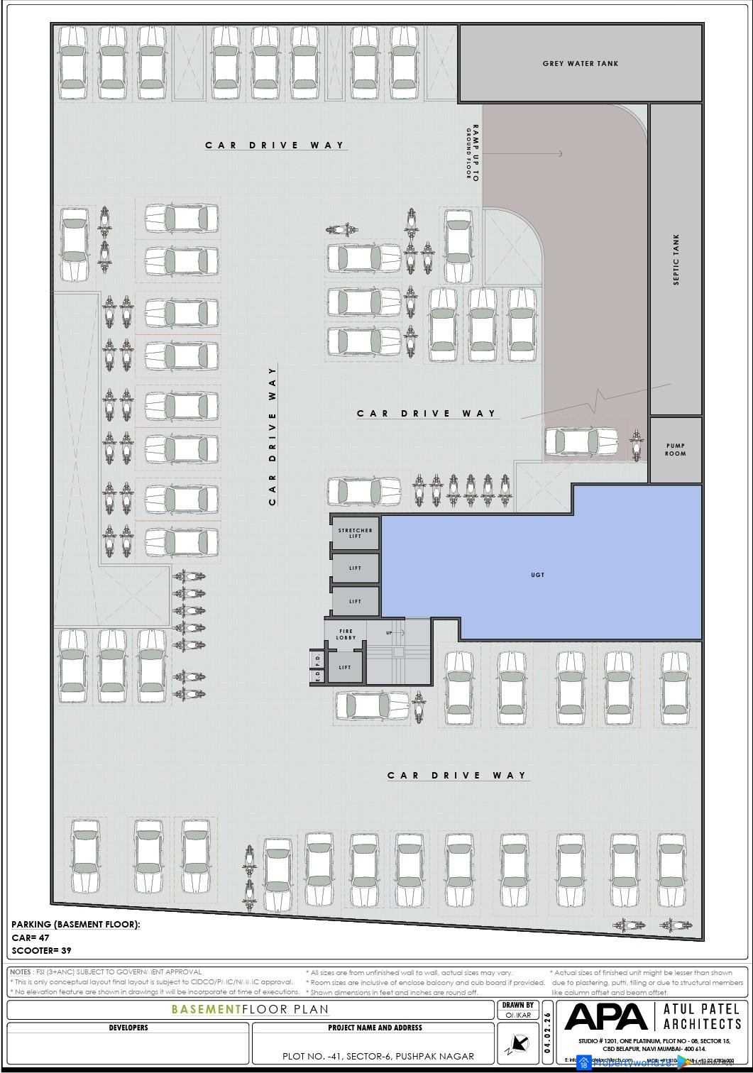 1 BHK & 2 BHK In Pushpak G Stilt 18 Storey Tower