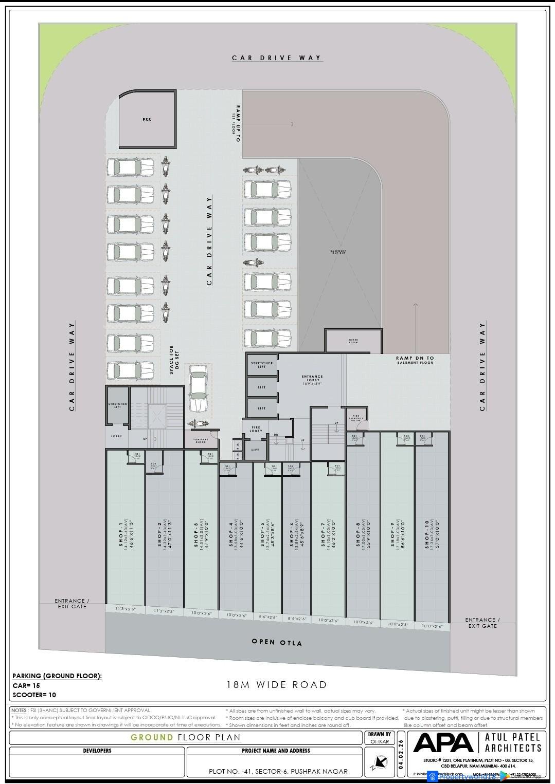 1 BHK & 2 BHK In Pushpak G Stilt 18 Storey Tower