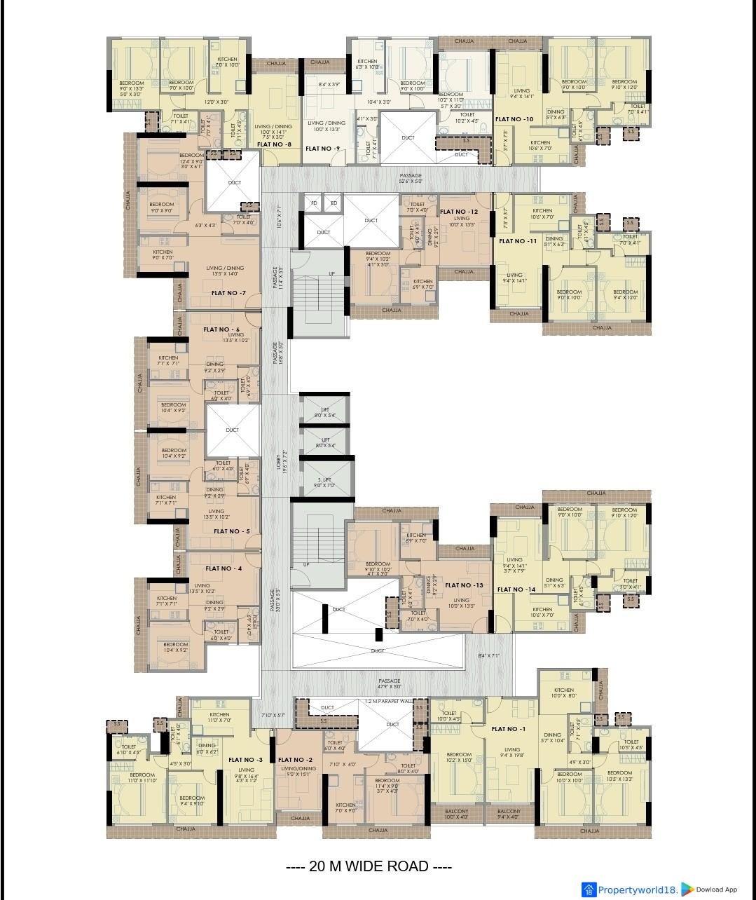 Luxury 1, 2 & 3 BHK Apartments for Sale in Bhagwati Elysia 3, Pushpak Nagar,